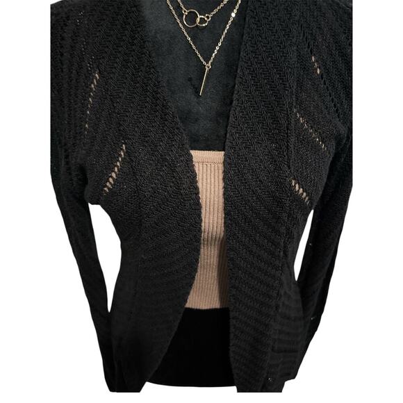 Knit Minded Black Knit Cardigan – Size Large – EUC - Picture 2 of 4